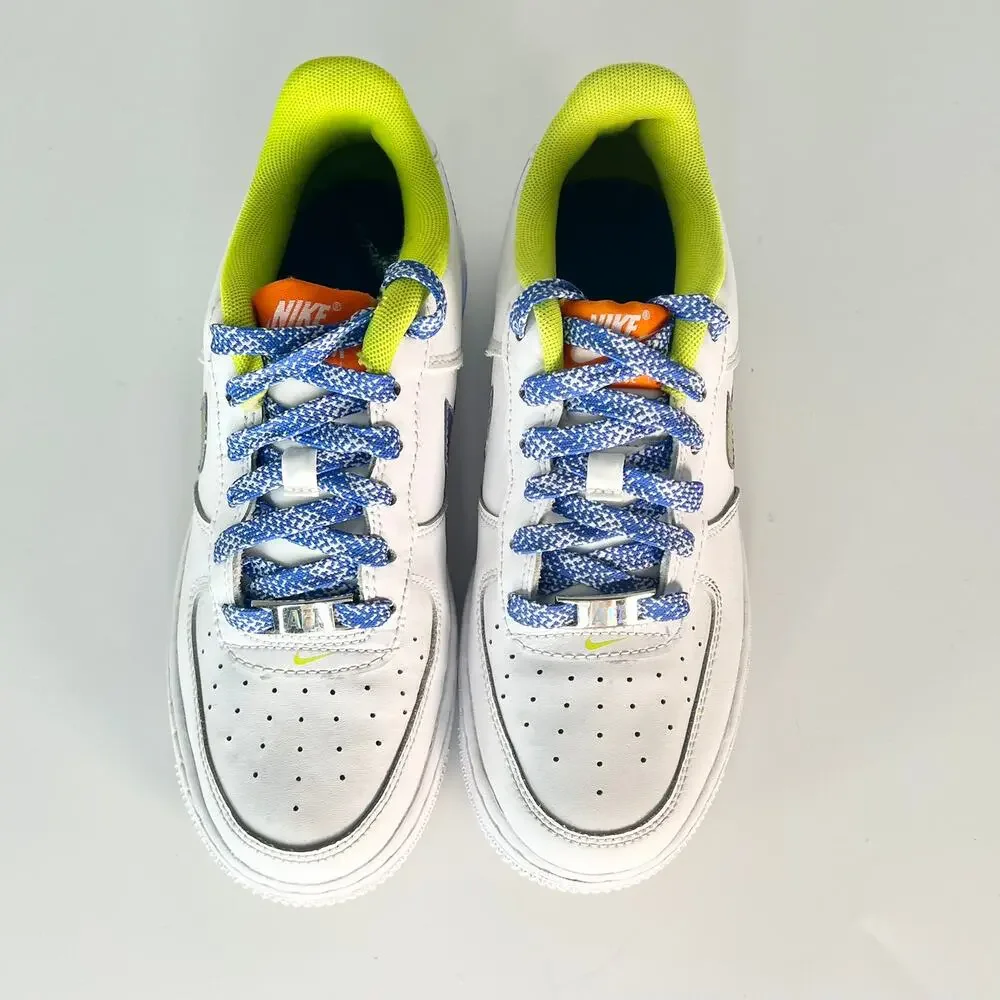 Nike Air Force 1 Low LV8 Sneakers Holographic White Big Kids Youth 4.5 / Women 6